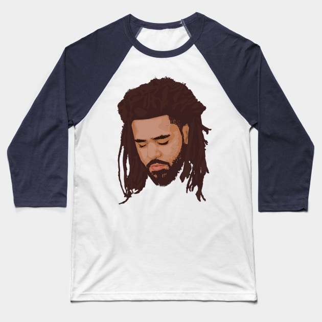 J.Cole portrait Baseball T-Shirt by SHACHAR